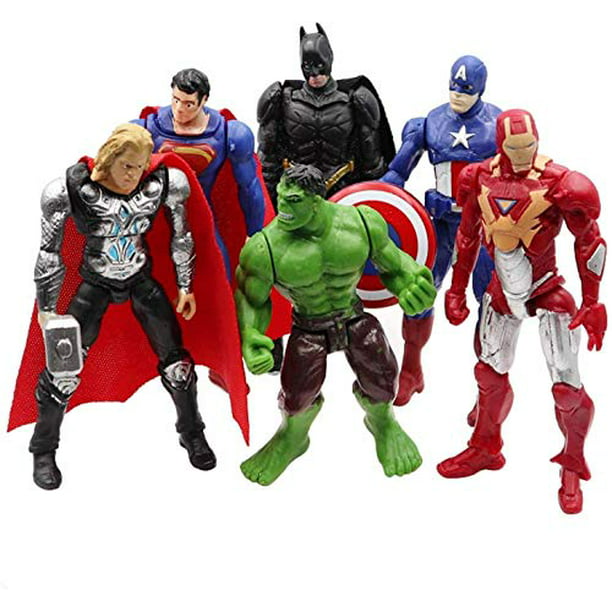 Marvel Avengers Super Hero Incredible Action Figure Toy Doll Collection 6pcs/set